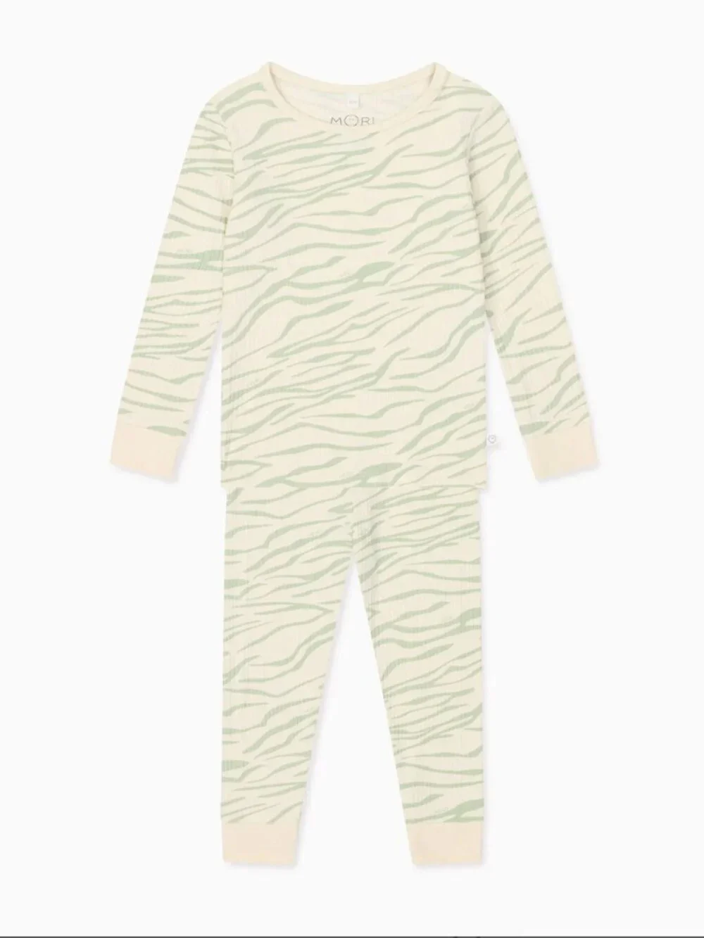 MORI Ribbed Bamboo Pajama Set Bundle 2T/3T Dino, Turtle, Zebra